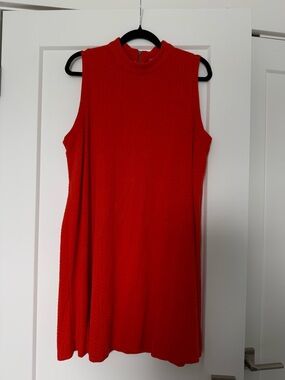 Catherine Malandrino Sleeveless Orange Textured Mini Dress